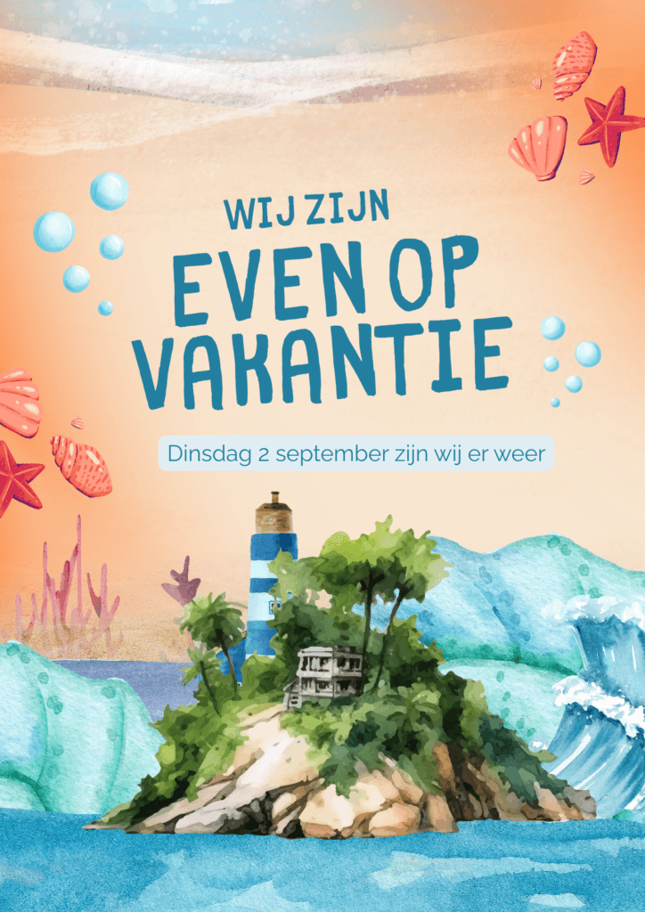 Wij zijn even met vakantie