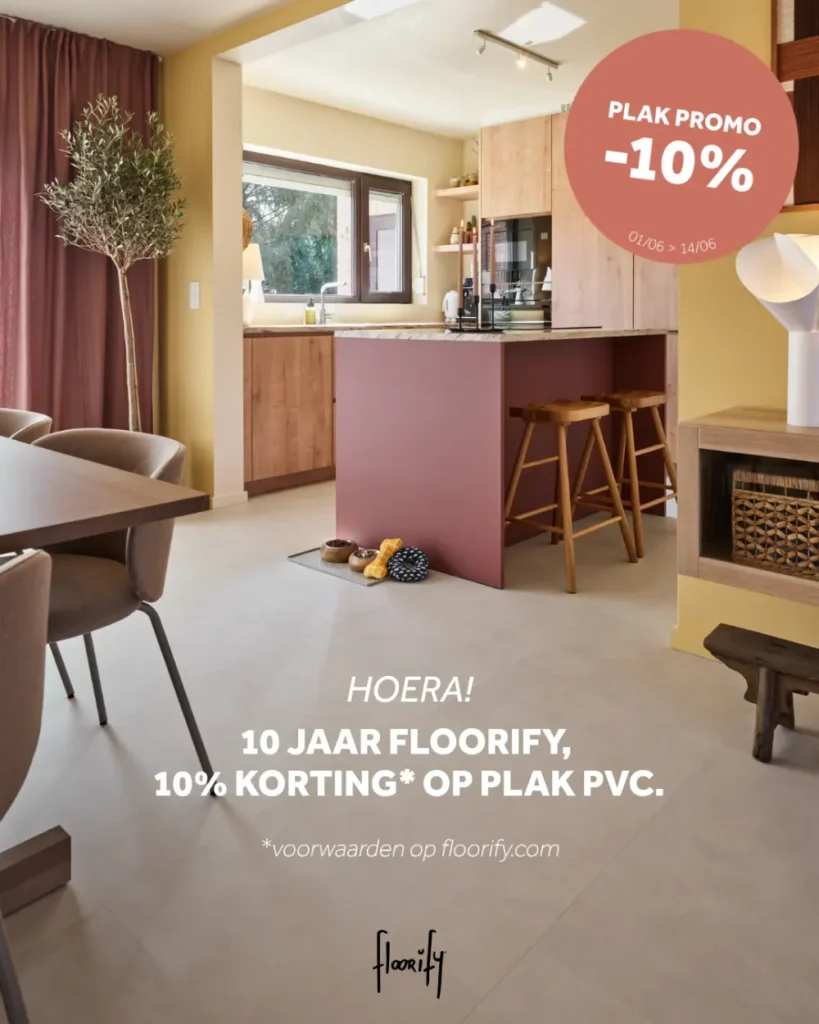 PVC en Laminaat - floorify actie 10 procent korting